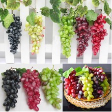 High Bunch Lifelike Artificial Grapes Plastic Fake Fruit Food Home Decoration   322198164518